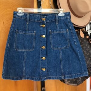 Button down jean skirt